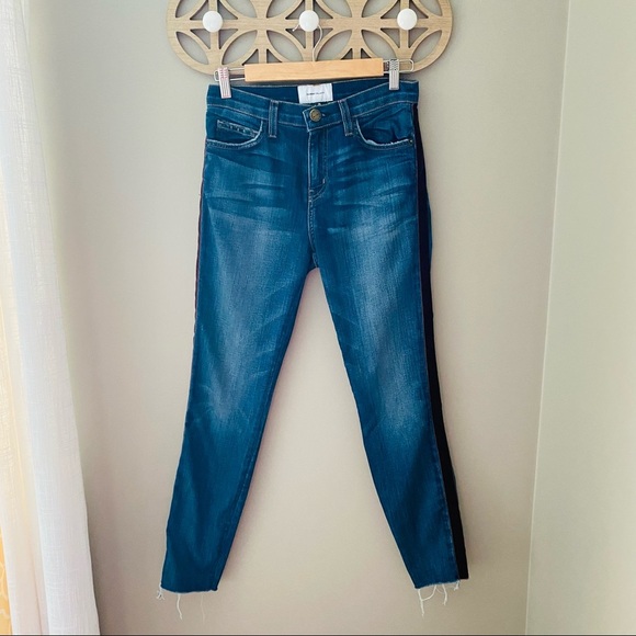 Current/Elliott Stiletto Velvet Striped Jeans Sz 26 - Picture 1 of 11